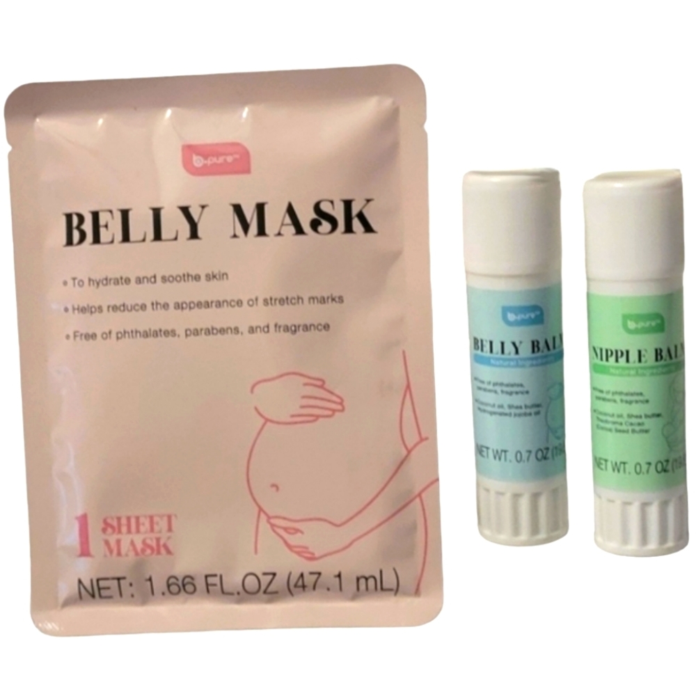 NEW / NWT Pregnancy Skincare Bundle: Belly Mask, Belly & Nipple Balms